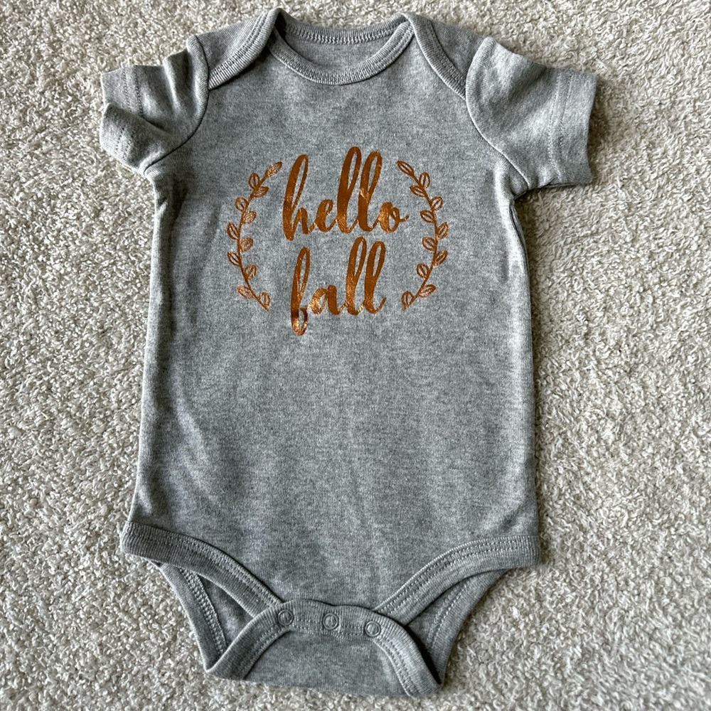 Hello Fall Baby Onesie